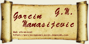 Gorčin Manasijević vizit kartica